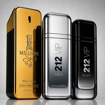 3er Herrenparfüm-Set - 1 Million, 212 VIP MEN & 212 VIP Black