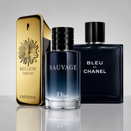 3er Herrenparfüm-Set - Dior Sauvage, Bleu de Chanel & Paco Rabanne 1 Million